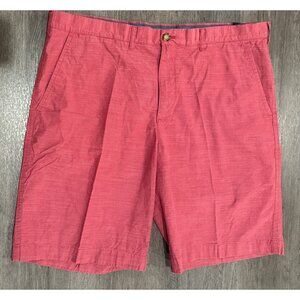 Tommy Hilfiger Mens Classic Fit Flat Front Shorts Sz 40 Red Cotton 1017782